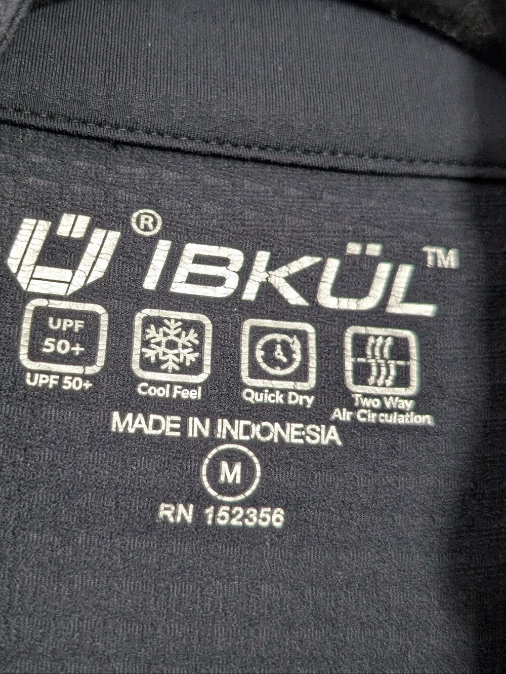 IBKUL Pullover Shirt Womens Medium Black Long Sleeve 1/4 Zip UPF 50 Athletic Top - Picture 4 of 4